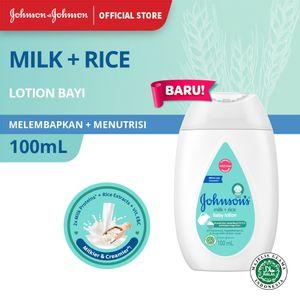JOHNSON'S Milk + Rice Baby Lotion - Losion Bayi 100ml