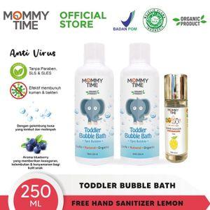 mommy time toddler bubble bath 250 ml x 2(free handsanitizer)