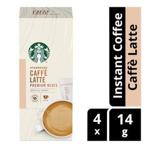starbucks coffee instanst premium mixes (4x14g) - caffee latte