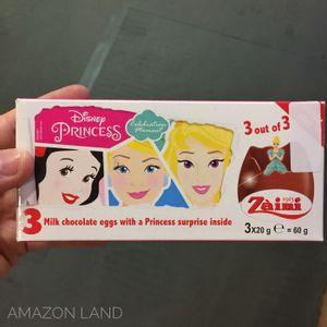 zaini disney princess suprise egg chocolate 3 x 20gram-made in italy
