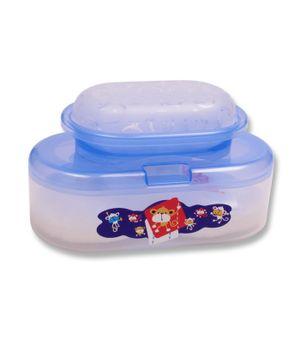 lusty bunny tempat bedak bayi oval case+soap case tb 1556 - biru
