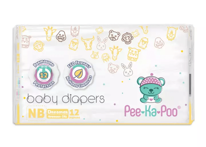 Best Disposable Baby Diapers - Pee-Ka-Poo 3rd Gen No.1 Premium Taped Diapers