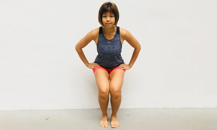 body squats to strengthen pelvic floor muscles