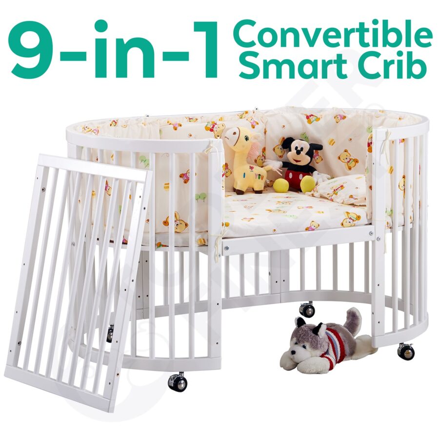9-in-1 Convertible Baby Cot Crib
