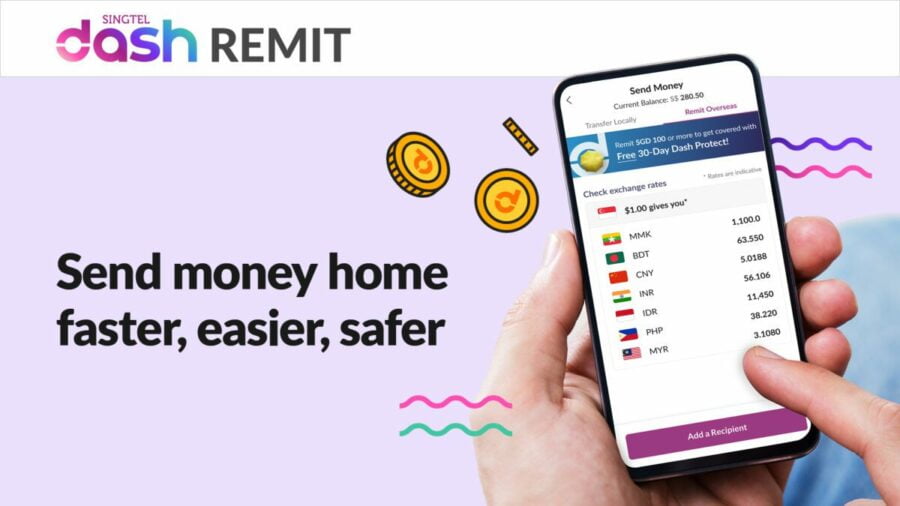 Singtel Dash Remit - send money home faster, easier, safer