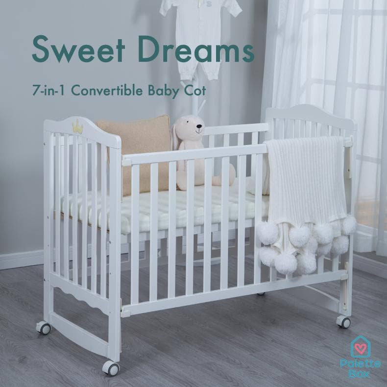 Palette Box Sweet Dreams 7-in-1 Convertible Baby Cot 1