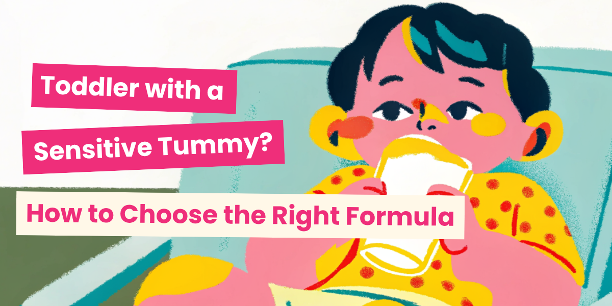 toddler with a sensitive tummy