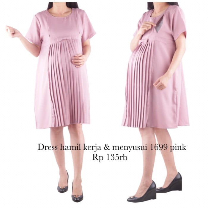 Baju Hamil 1699 Dress Hamil Kerja dan Menyusui