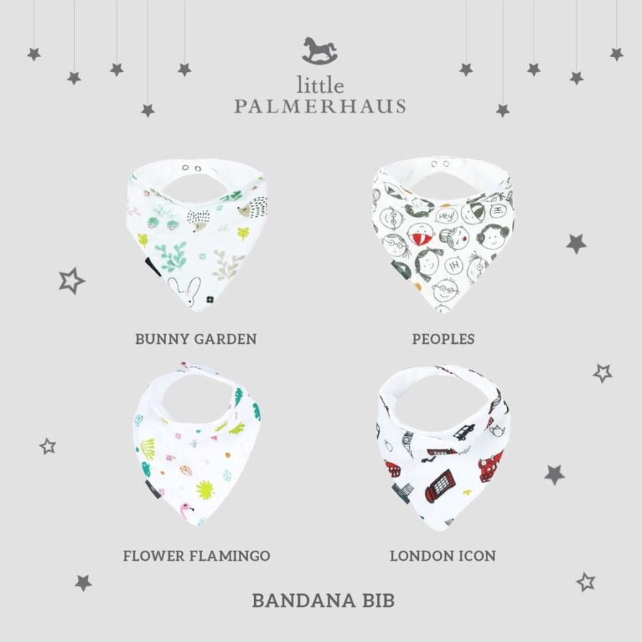 3. Celemek Bayi little palmerhaus bandana bib