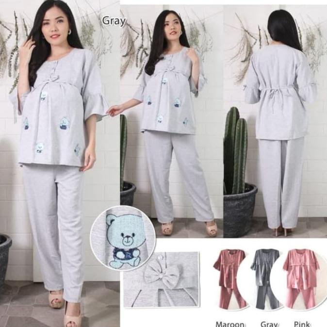 Setelan Ibu Hamil Bunga