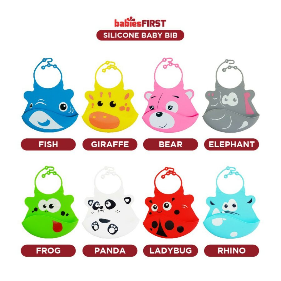 5. silicone baby bib - babies first