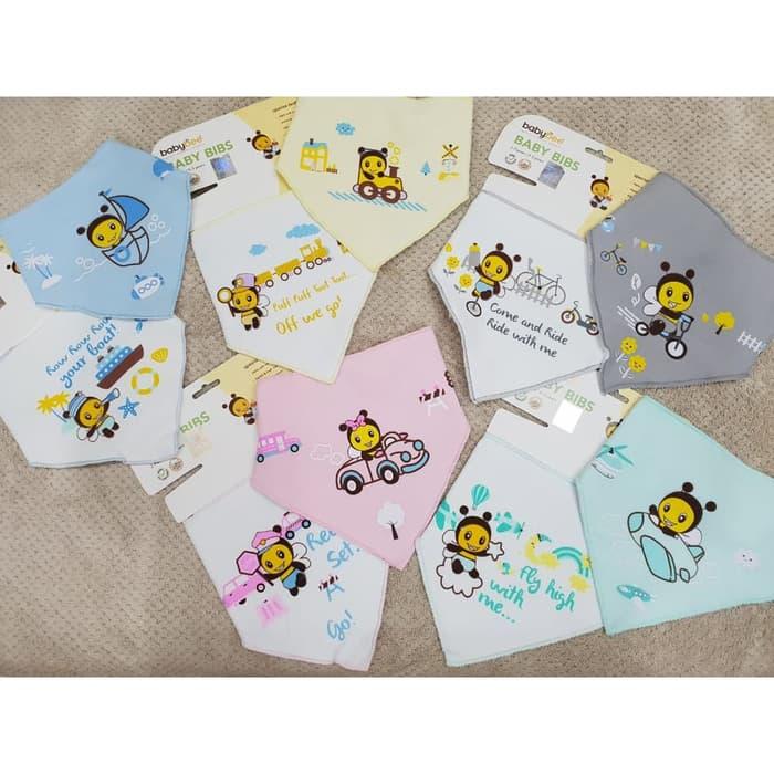 6. Triangle bibs baby bibs slabber bayi baby bee