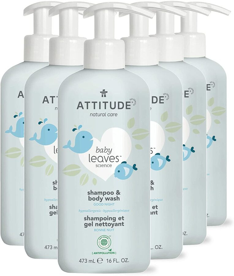 Sabun bayi cair Attitude Baby Leaves 2 in 1 Shampoo _ Body Wash