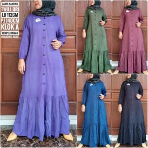 Gamis Polos Twill
