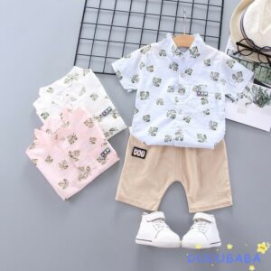 Setelan Kemeja Lengan Pendek