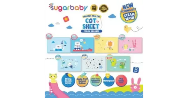 Sugar Baby Organic Healthy Cot Sheet Rubber Mat