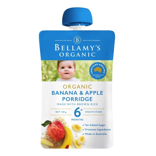 merk oatmeal untuk bayi Bellamy’s Oatmeal Bayi Organik Apple Fig 120 gr