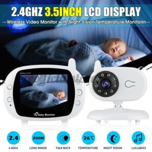 2.4GHz LCD Display Night Vision Wireless Video Baby Monitor