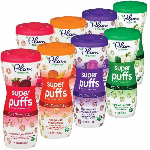 biskuit untuk merangsang pertumbuhan gigi bayi Plum Organics Super Puffs