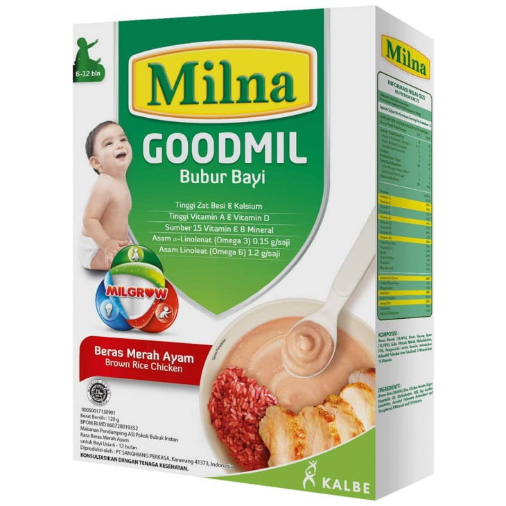 Bubur Bayi Terbaik Milna Goodmil Beras Merah Ayam