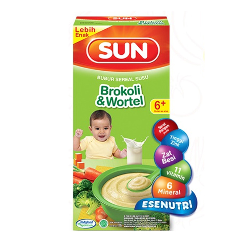 Bubur bayi terbaik: SUN Bubur Sereal Brokoli & Water