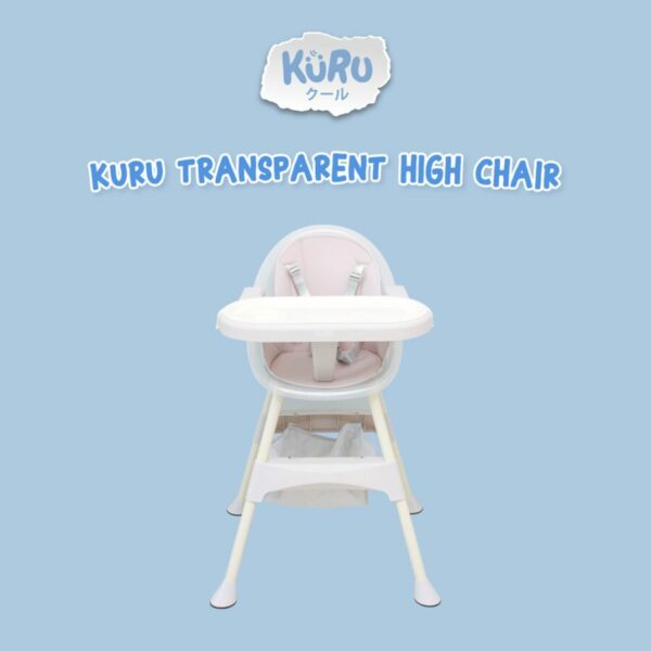 tempat duduk makan bayi Kuru Transparent High Chair