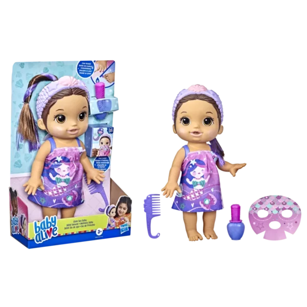 Baby Alive Glam Spa Mainan Baby Brown F3565