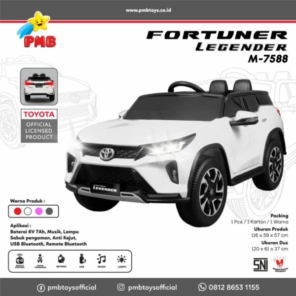 Mobil mainan anak yang bisa dinaiki Aki Fortuner PMB