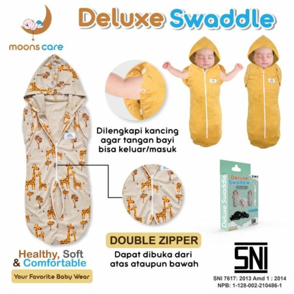 Moons Care Bedong Instant Deluxe Swaddle 2 in 1