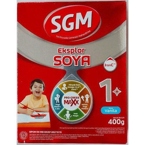 Susu bebas laktosa untuk bayi SGM Eksplor Soya