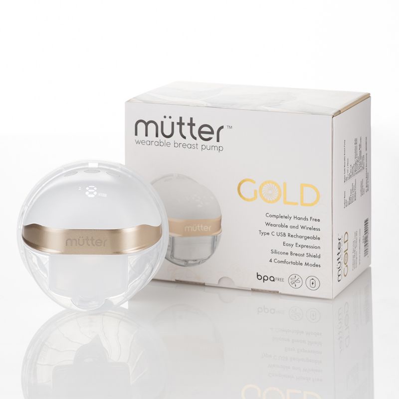Mutter Wearable Free Hands Free Breastpump Gold