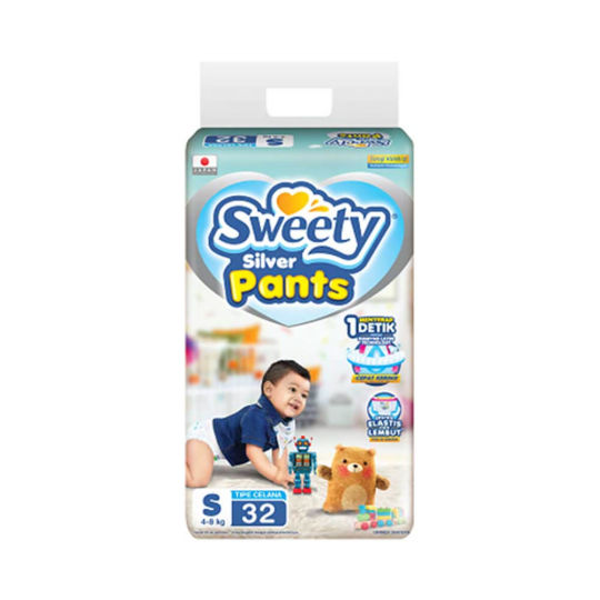 Popok sweety untuk bayi baru lahir sweety silver pants