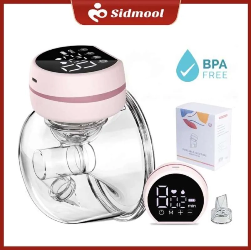 SIDMOOL Pompa ASI Elektrik Wearable Breast Pump Handsfree 