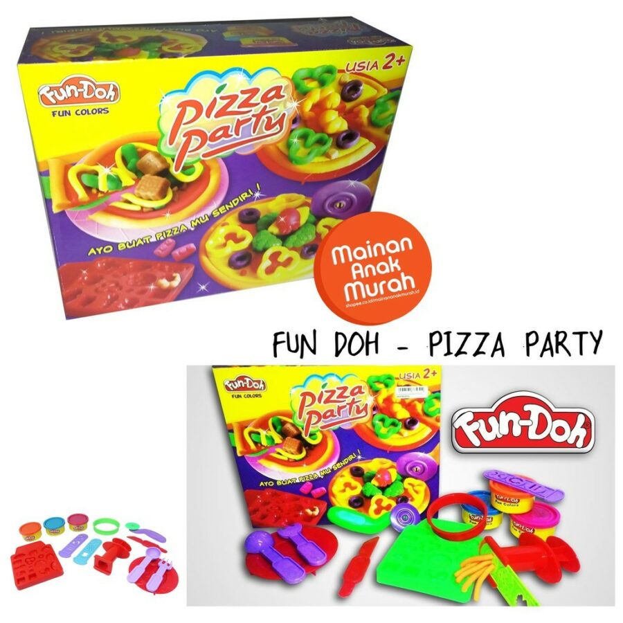 Fun Doh Pizza Party Lilin Mainan Anak