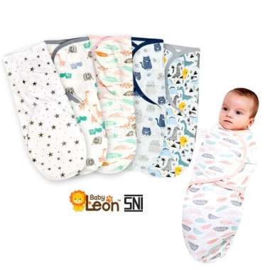 Bedong Bayi / Bedong Lipat Bayi Baby Leon / Bedong Bayi Instant Tempel