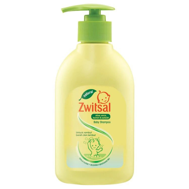 Zwitsal Natural Baby Shampoo Aloe Vera Kemiri Seledri Pump 300 ml-2