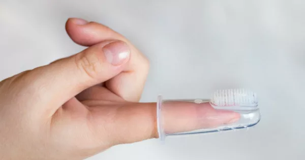 alat pembersih lidah bayi silicone finger brush