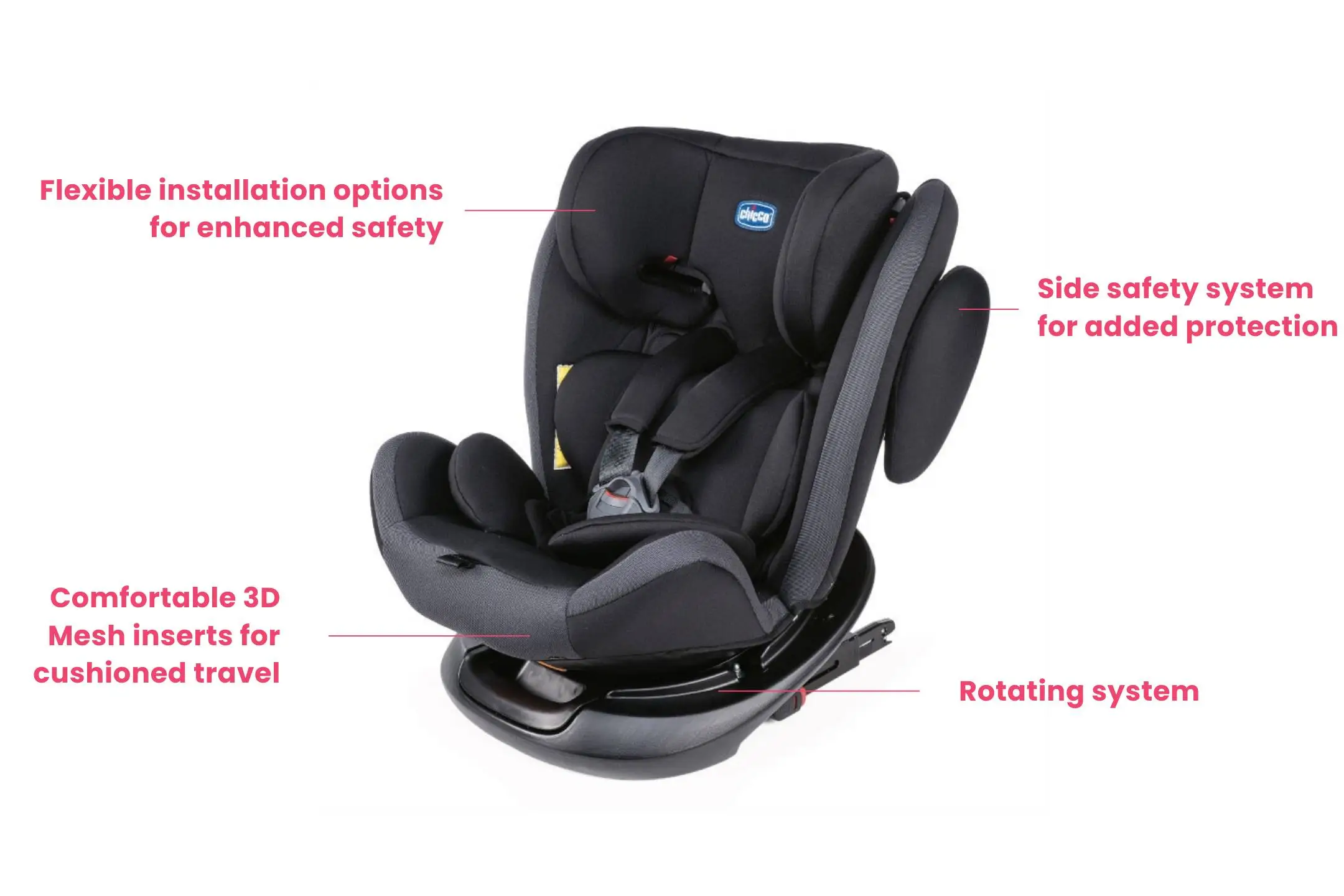 bnb air version chicco unico plus spin isofix baby car seat