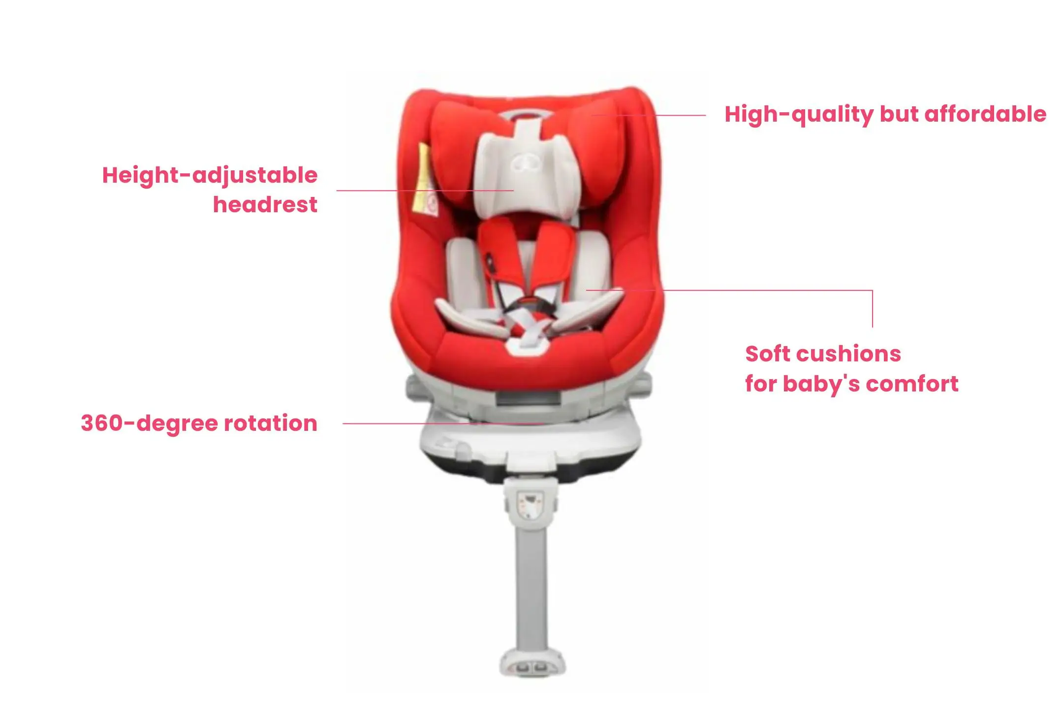 Koopers Bolero Car Seat features
